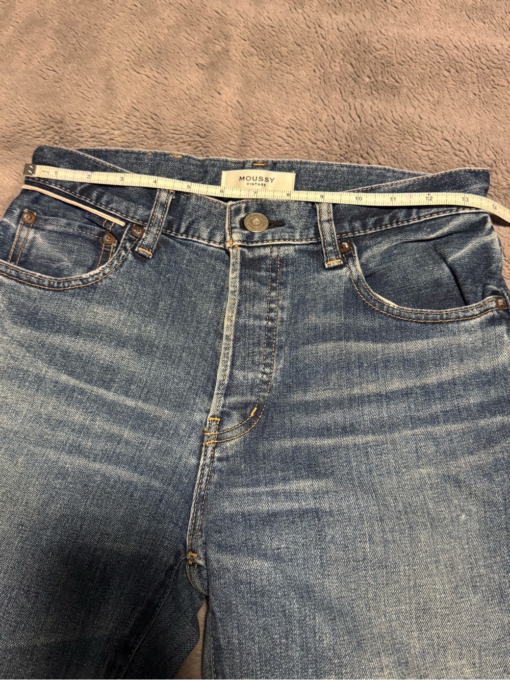 Moussy Vintage Straight Leg Distressed Jeans - Picture 9 of 11